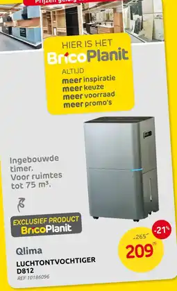 Brico Qlima Luchtontvochtiger D812 aanbieding