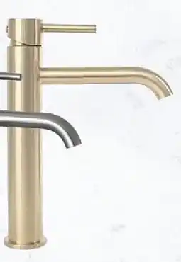 Zelfbouwmarkt Verhoogde wastafelkraan maddi brushed gold aanbieding