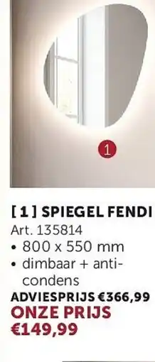 Zelfbouwmarkt Spiegel fendi aanbieding