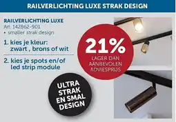 Zelfbouwmarkt Railverlichting luxe strak design aanbieding