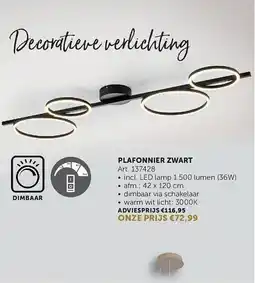 Zelfbouwmarkt Plafonnier zwart aanbieding