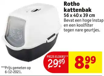 Rotho kattenbak 56x40x39cm