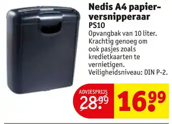 Kruidvat Nedis A4 papier-versnipperaar aanbieding