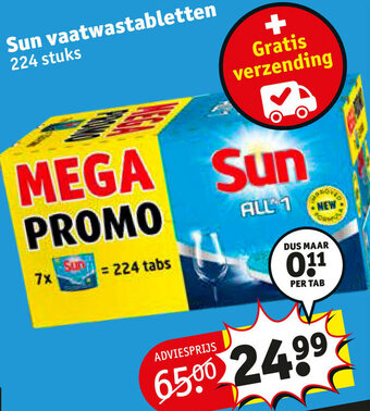 Kruidvat Sun vaatwastabletten aanbieding