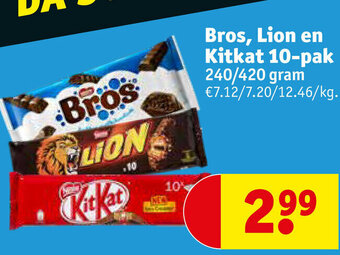 Kruidvat Bros, Lion en Kitkat 10-pak aanbieding