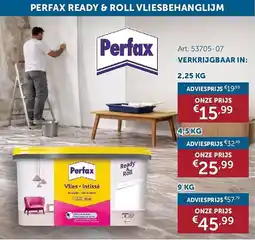 Zelfbouwmarkt Perfax ready & roll vliesbehanglijm aanbieding