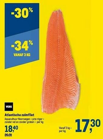 Makro Atlantische zalmfilet aanbieding