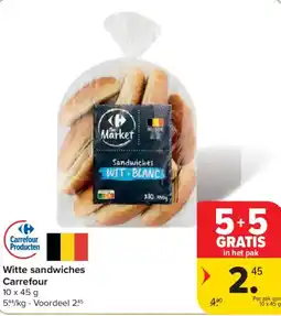Carrefour Market Witte sandwiches aanbieding