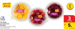 Carrefour Market Pick & Mix gesneden fruit aanbieding