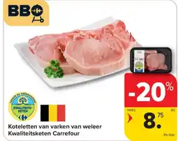 Carrefour Market Koteletten van varken van weleer Kwaliteitsketen Carrefour aanbieding