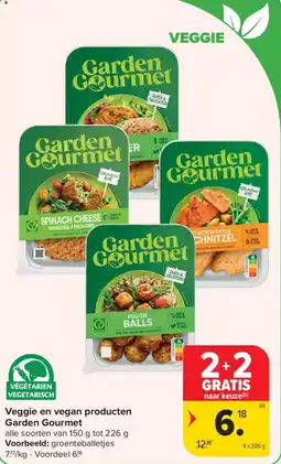 Carrefour Market Veggie en vegan producten garden gourmet aanbieding