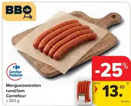 Carrefour Market Merguezworsten rund/lam Carrefour aanbieding