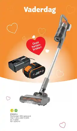 Brico Einhell Stofzuiger 20V geleverd aanbieding