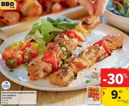 Carrefour Market Gemarineerde kippenbrochettes met paprika's carrefour aanbieding