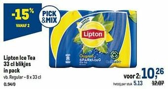 Makro Lipton ice tea regular aanbieding