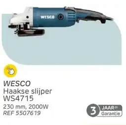 Brico Wesco haakse slijper WS4715 aanbieding