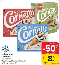 Carrefour Market IJshoorntjes Cornetto aanbieding