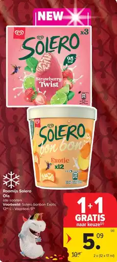 Carrefour Market Roomijs solero ola aanbieding