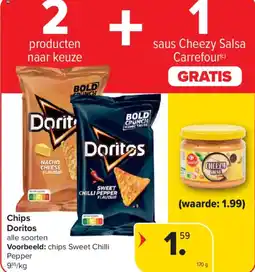 Carrefour Market Chips Doritos aanbieding