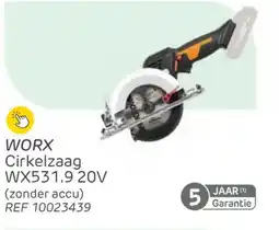 Brico WORX Cirkelzaag WX531.9 aanbieding