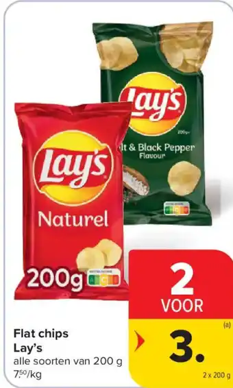 Carrefour Market Flat chips lay's aanbieding