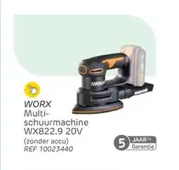 Brico WORX Multi schuurmachine WX822.9 aanbieding