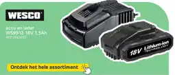 Brico Wesco accu en lader WS9912 aanbieding