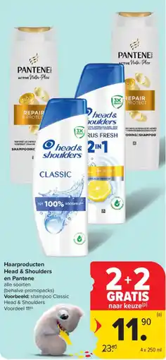 Carrefour Market Haarproducten head & shoulders en pantene aanbieding