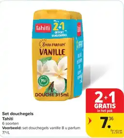 Carrefour Market Set douchegels Tahiti aanbieding