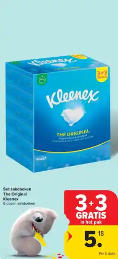 Carrefour Market Set zakdoeken the original kleenex aanbieding