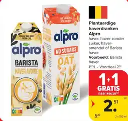 Carrefour Market Plantaardige haverdranken alpro aanbieding