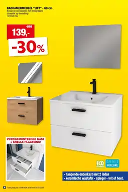 Hubo Badkamermeubel lift aanbieding