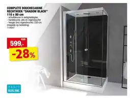 Hubo Complete douchecabine rechthoek shadow black aanbieding