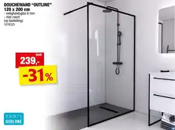 Hubo Douchewand Outline aanbieding