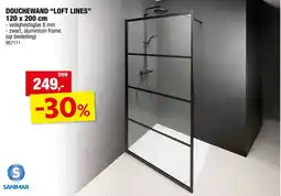 Hubo Douchewand "Loft Lines" aanbieding