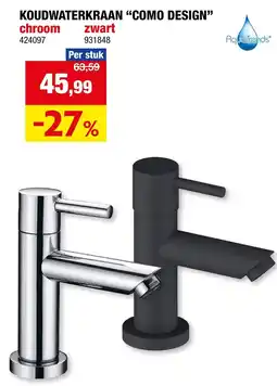 Hubo Koudwaterkraan "Como Design" aanbieding