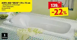 Hubo Acryl Bad "Delta” aanbieding