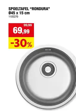 Hubo Spoeltafel “Rondura” aanbieding