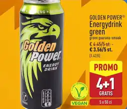 ALDI Golden Power Energydrink green aanbieding