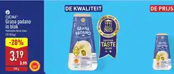 ALDI Cucina Grana padano in blok aanbieding