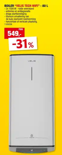 Hubo Boiler Velis Tech Wifi aanbieding