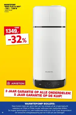 Hubo Warmtepomp Nuos Plus S2 Wifi aanbieding