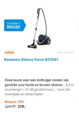 Coolblue Rowenta Silence Force RO7691 aanbieding