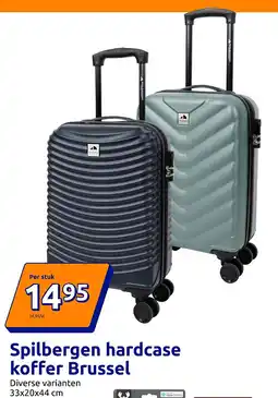 Action Spilbergen hardcase koffer Brussel aanbieding