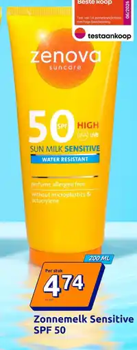 Action Zonnemelk Sensitive SPF 50 aanbieding