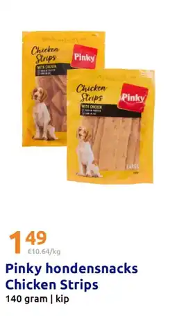 Action Pinky hondensnacks Chicken Strips aanbieding