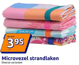 Action Microvezel strandlaken aanbieding