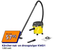 Action Kärcher nat- en droogzuiger KWD1 aanbieding