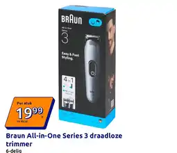 Action Braun All-in-One Series 3 draadloze trimmer aanbieding