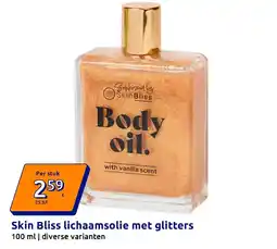 Action Skin Bliss lichaamsolie met glitters aanbieding